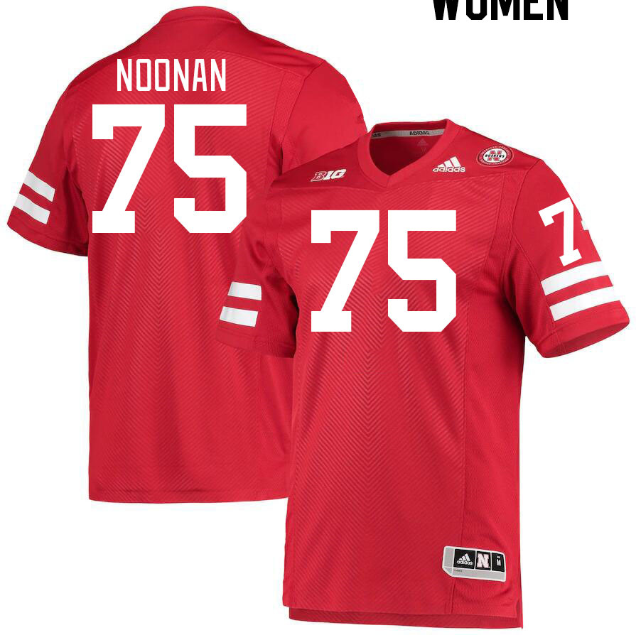 Women #75 Maverick Noonan Nebraska Cornhuskers College Football Jerseys Stitched Sale-Red